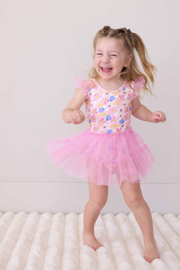 Pink Ruffle Skirt Dance Leotard - Caden Lane