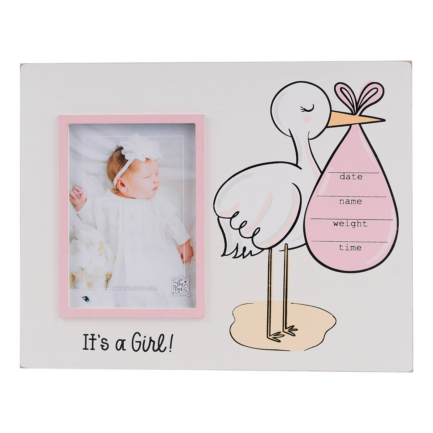 Girl's Birth Announcement Picture Frame