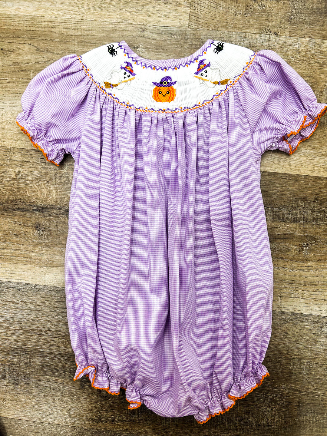 Purple Smocked Halloween Dress - Lulu Bebe