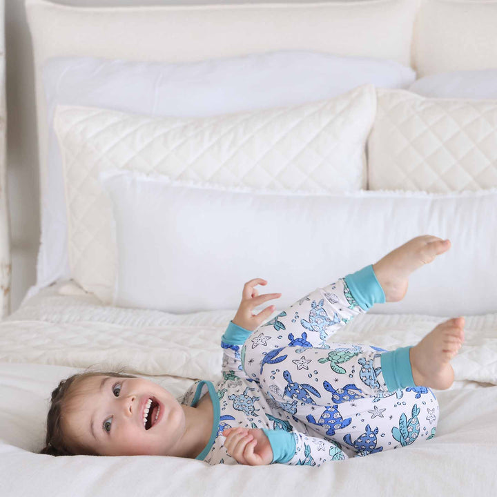 Sea Turtle Splash Pajama Set - Caden Lane
