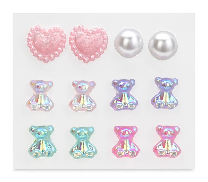 Girls Stick On Earrings Gift Set
