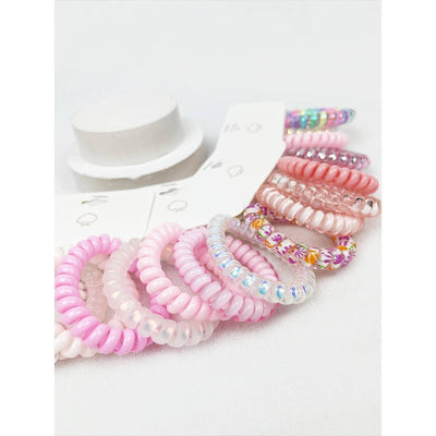 Multi Color Design Spiral Hair Ties