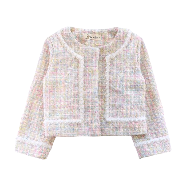 Pearl Trim Tweed Jacket & Ruffle Hem Shorts - Doe a Dear