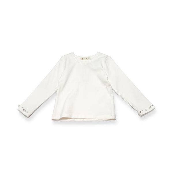 White Embellished Trim Top - Doe a Dear