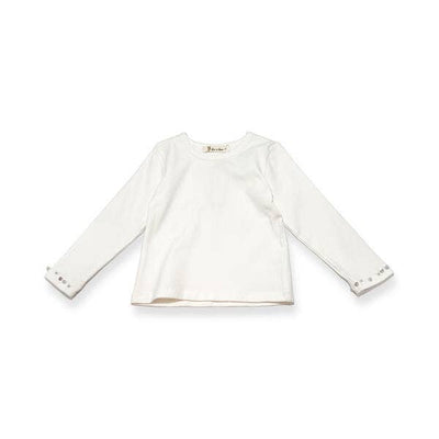 White Embellished Trim Top - Doe a Dear