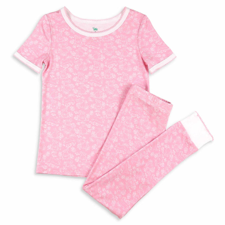 Snuggle Bunny Pink Bamboo Loungewear - Shrimp & Grits