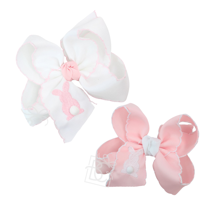 Embroidered Bunny Bow - Beyond Creations