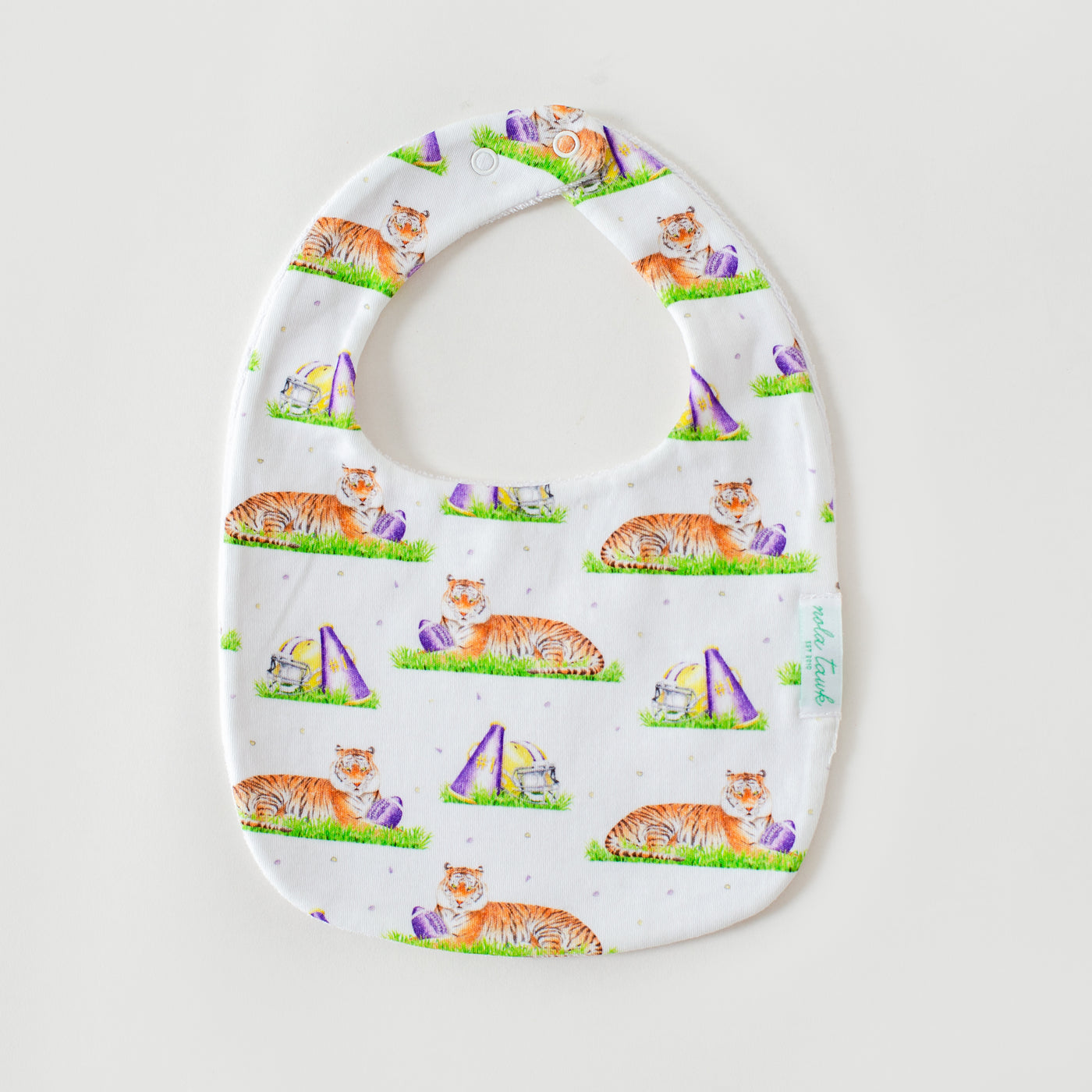 Mascot Mania in Louisiana Organic Cotton Baby Bib - Nola Tawk