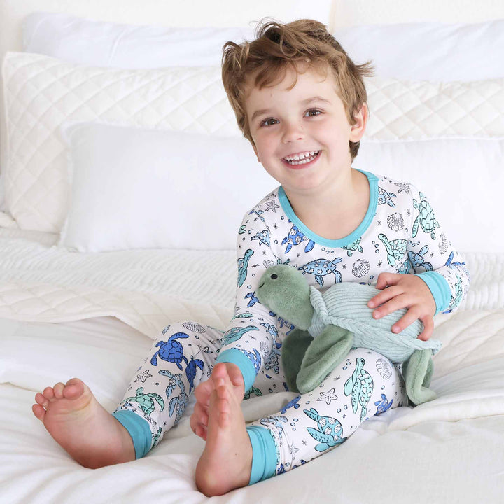 Sea Turtle Splash Pajama Set - Caden Lane