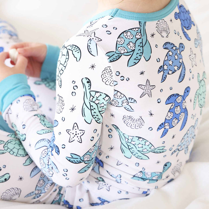 Sea Turtle Splash Pajama Set - Caden Lane
