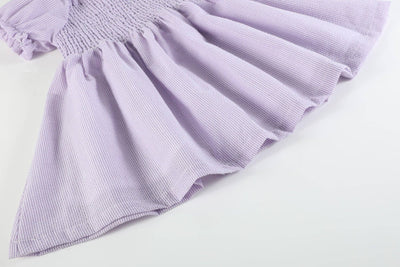 Smocked Purple Summer Dress - Lil Cactus
