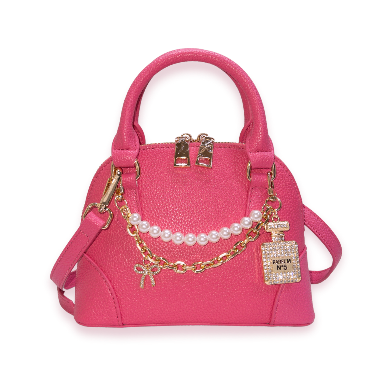 Charlotte + Coco Pearl Chain: Hot Pink