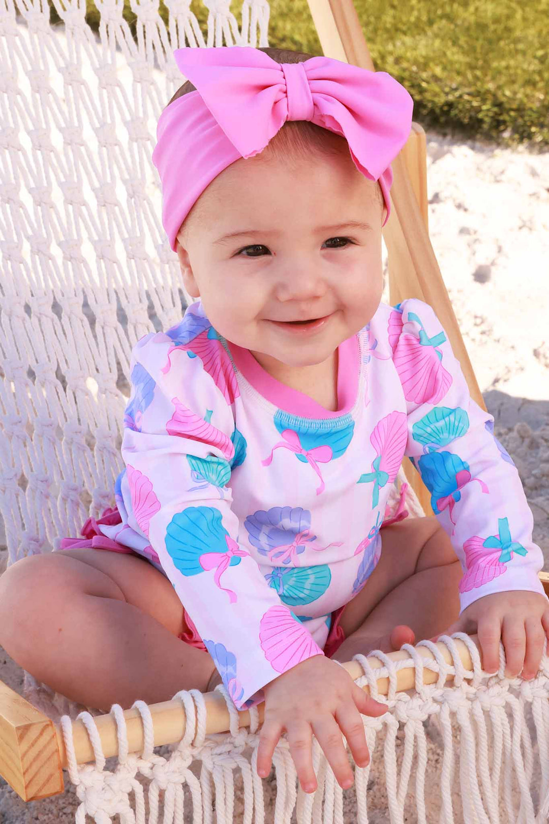 Seaside Sweetie Rash Guard Swimsuit  - Caden Lane -