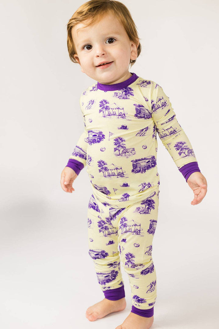 Tiger Toile 2 Piece Bamboo Pajama Set - Southern Slumber