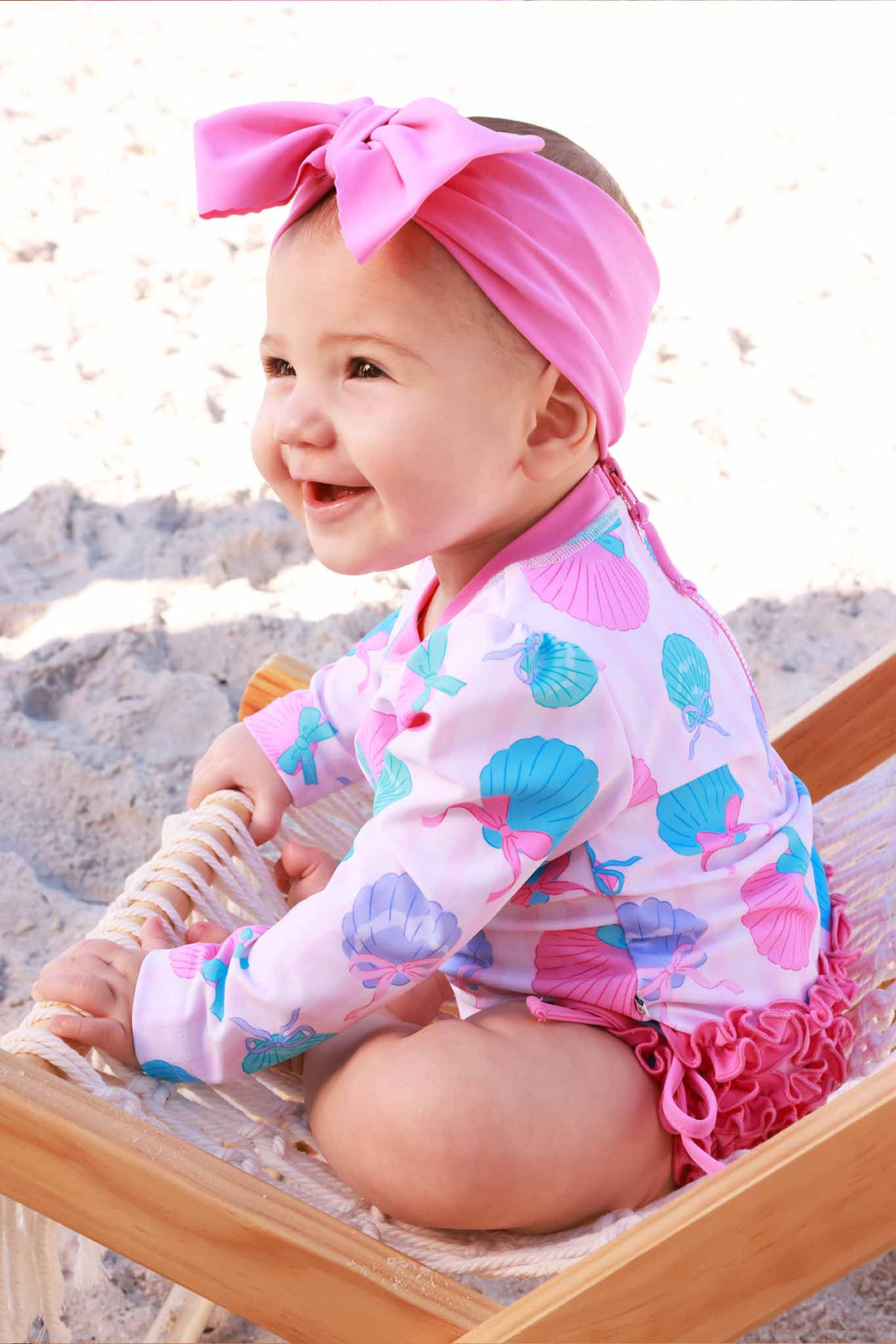 Seaside Sweetie Rash Guard Swimsuit  - Caden Lane -