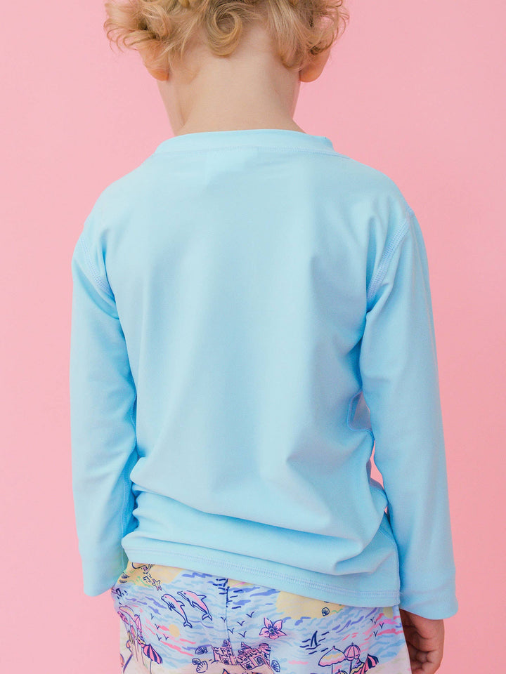 Boys Blue Breeze Long Sleeve Rash Guard - RuggedButts