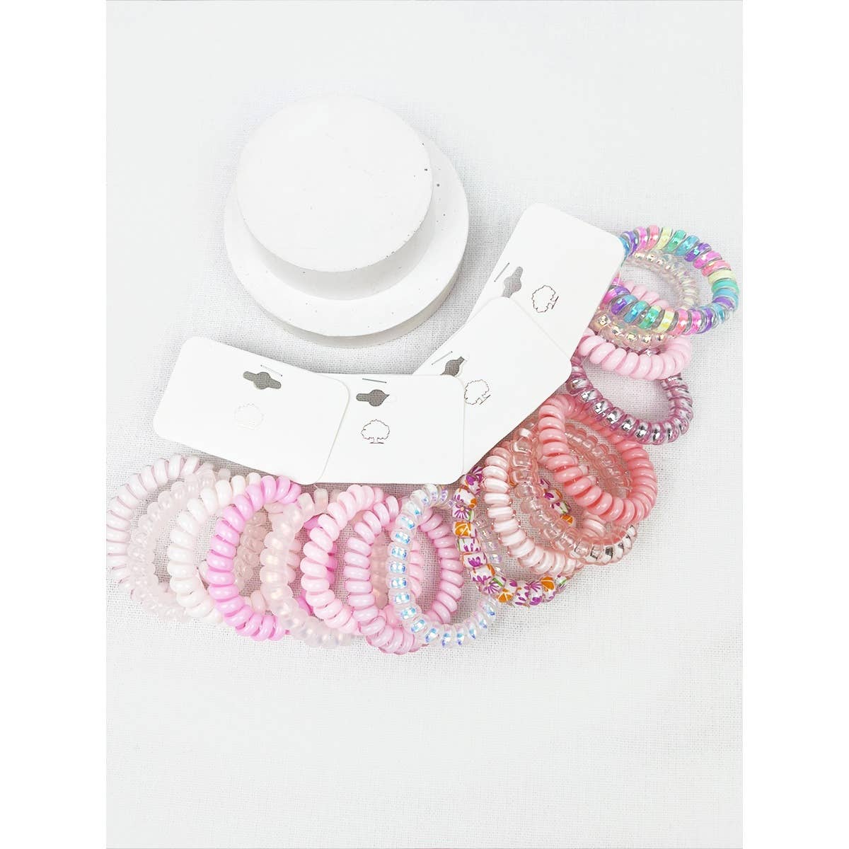 Multi Color Design Spiral Hair Ties