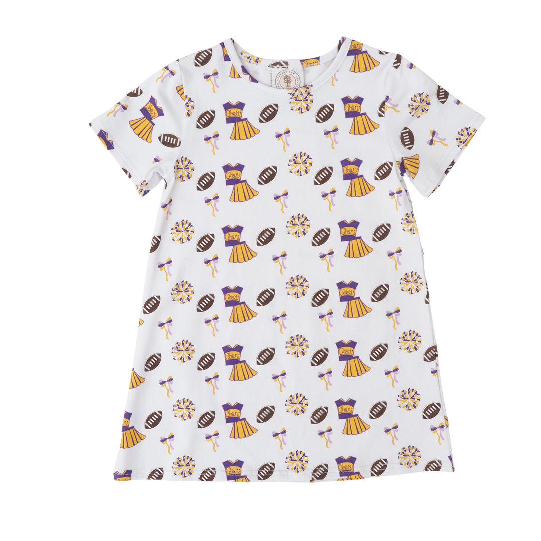 Varsity Purple Susie Swing Dress - Cypress Row