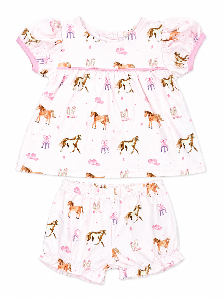 Sweet Pink Stables Bloomer Set - Three Little Ducks