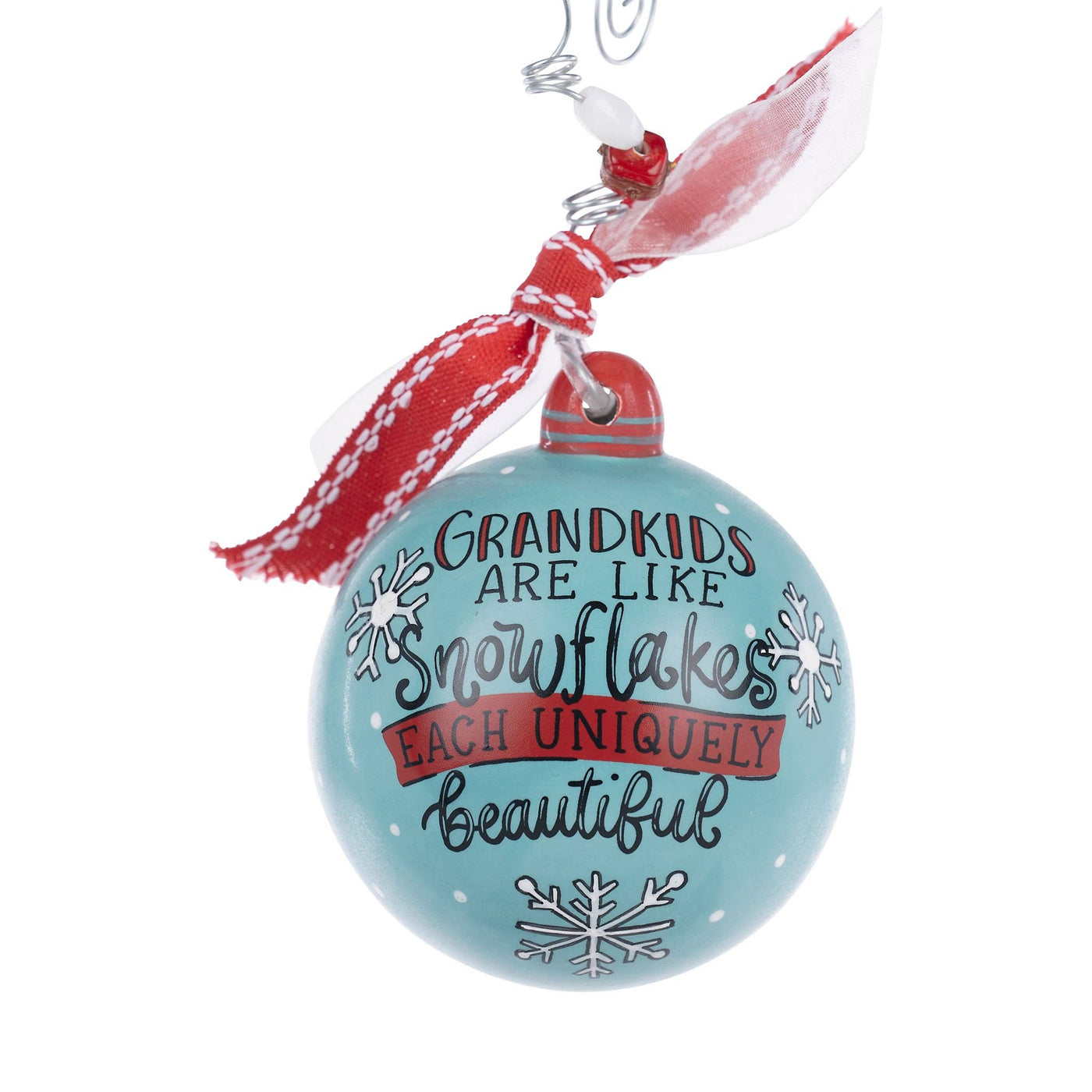 Grandkids Snowflake Christmas Ornament