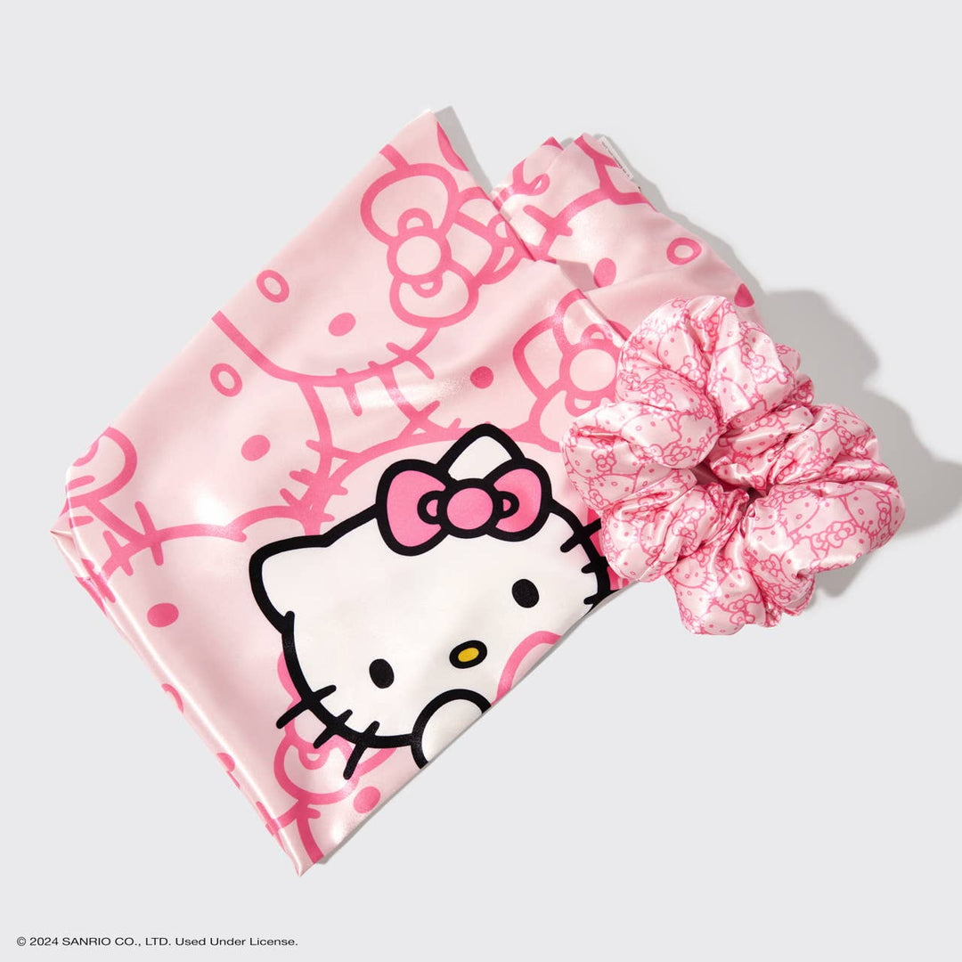 Hello Kitty x Kitsch Satin Pillowcase & Pillow Scrunchie Set - kitsch