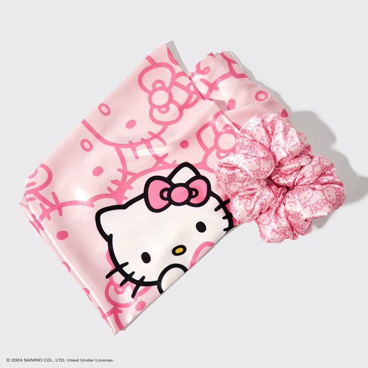 Hello Kitty x Kitsch Satin Pillowcase & Pillow Scrunchie Set - kitsch