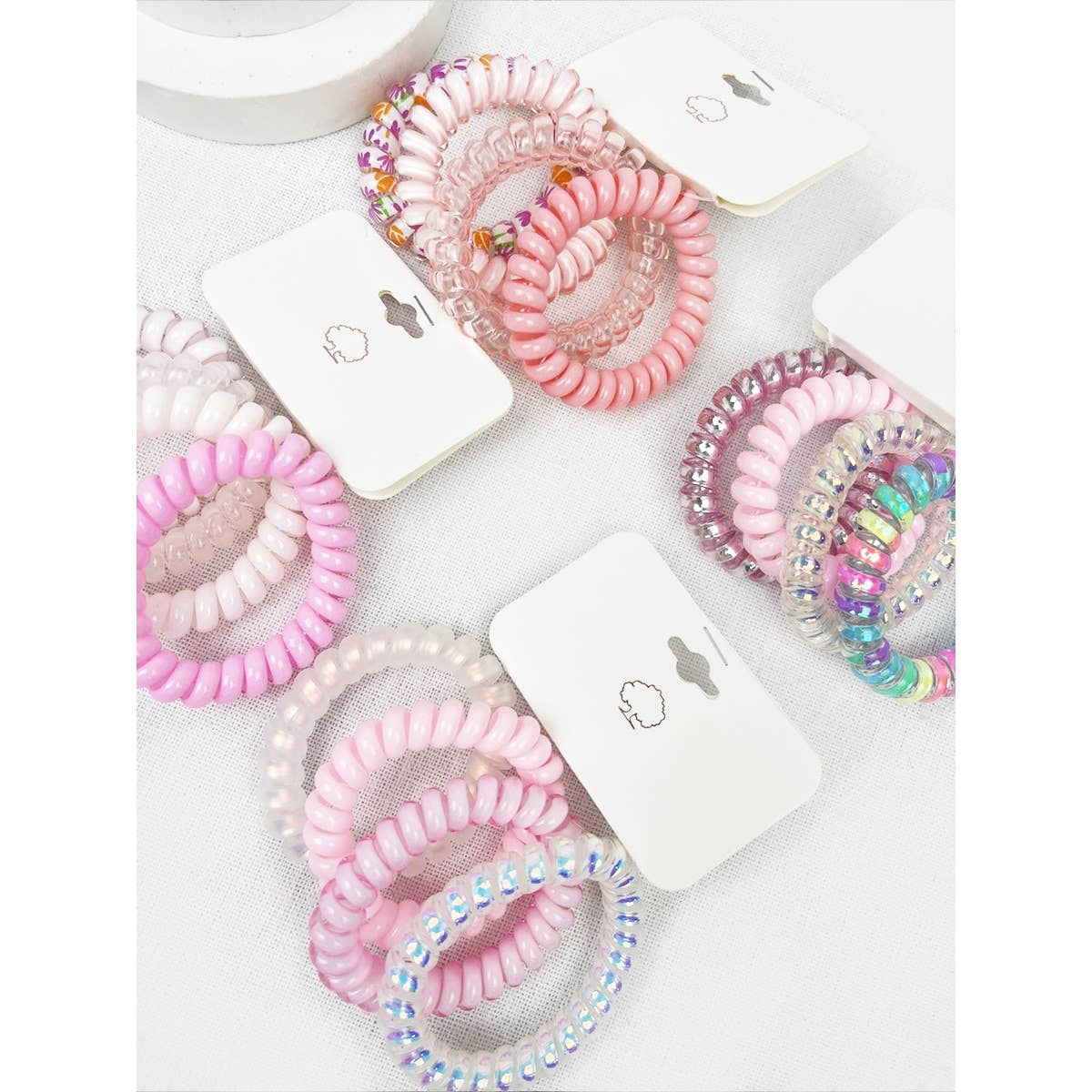 Multi Color Design Spiral Hair Ties