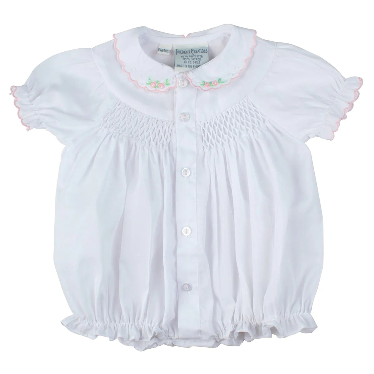 Smocked Scallop Bubble - 9M - Feltman Brothers