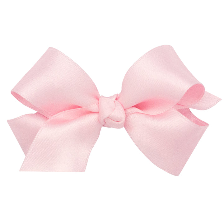 Mini French Satin Girls Hair Bow (Knot Wrap) - Wee Ones