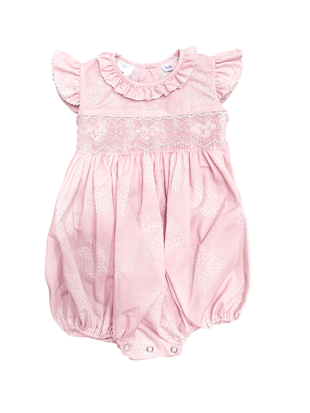 Girls Smocked Floral Hearts Collection - Lulu Bebe