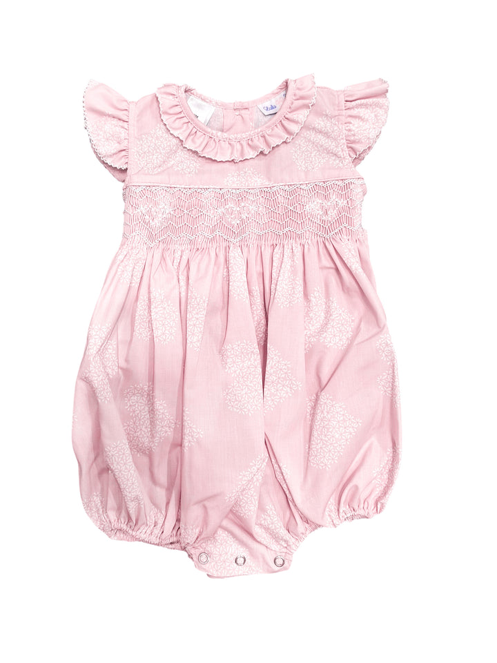 Girls Smocked Floral Hearts Collection - Lulu Bebe
