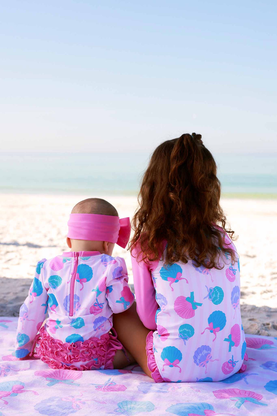 Seaside Sweetie Rash Guard Swimsuit  - Caden Lane -
