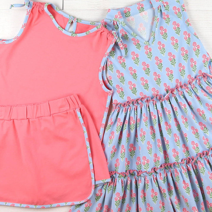 Coral Bouquet Skort Set - Shrimp & Grits Kids