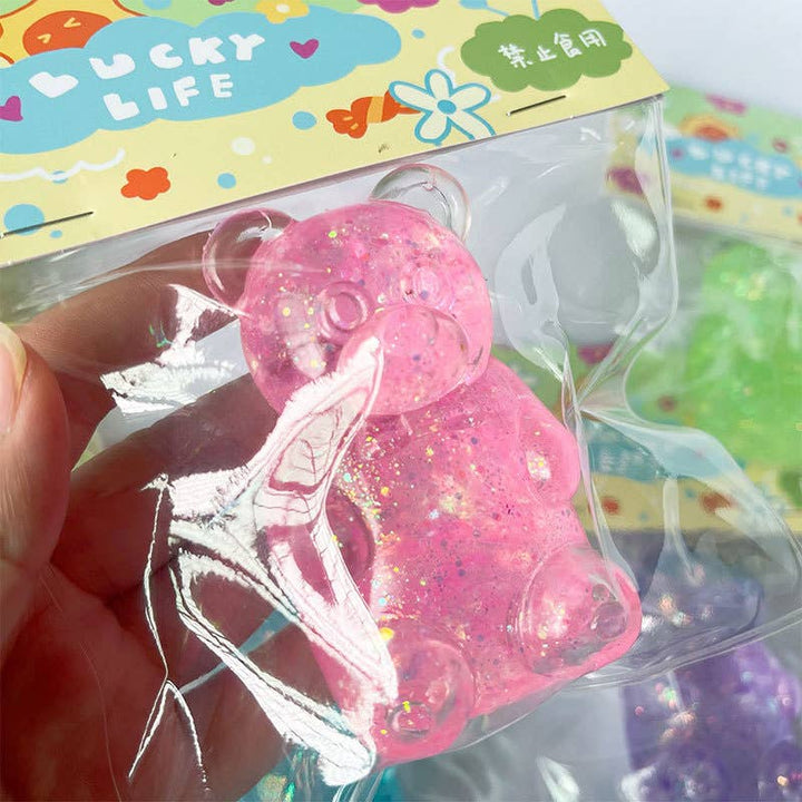Cute Glitter Bear Squishy Toys