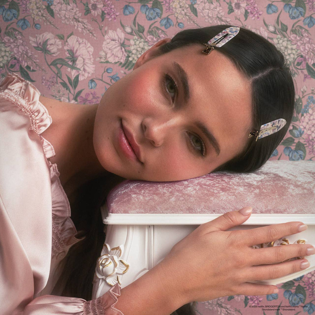 KITSCH - Bridgerton x Kitsch Creaseless Clips in Toile in Bloom