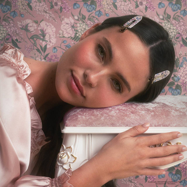 KITSCH - Bridgerton x Kitsch Creaseless Clips in Toile in Bloom