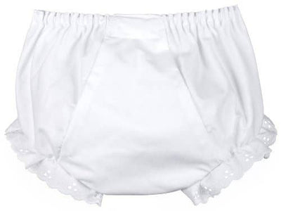 White Eyelet Trim Bloomers