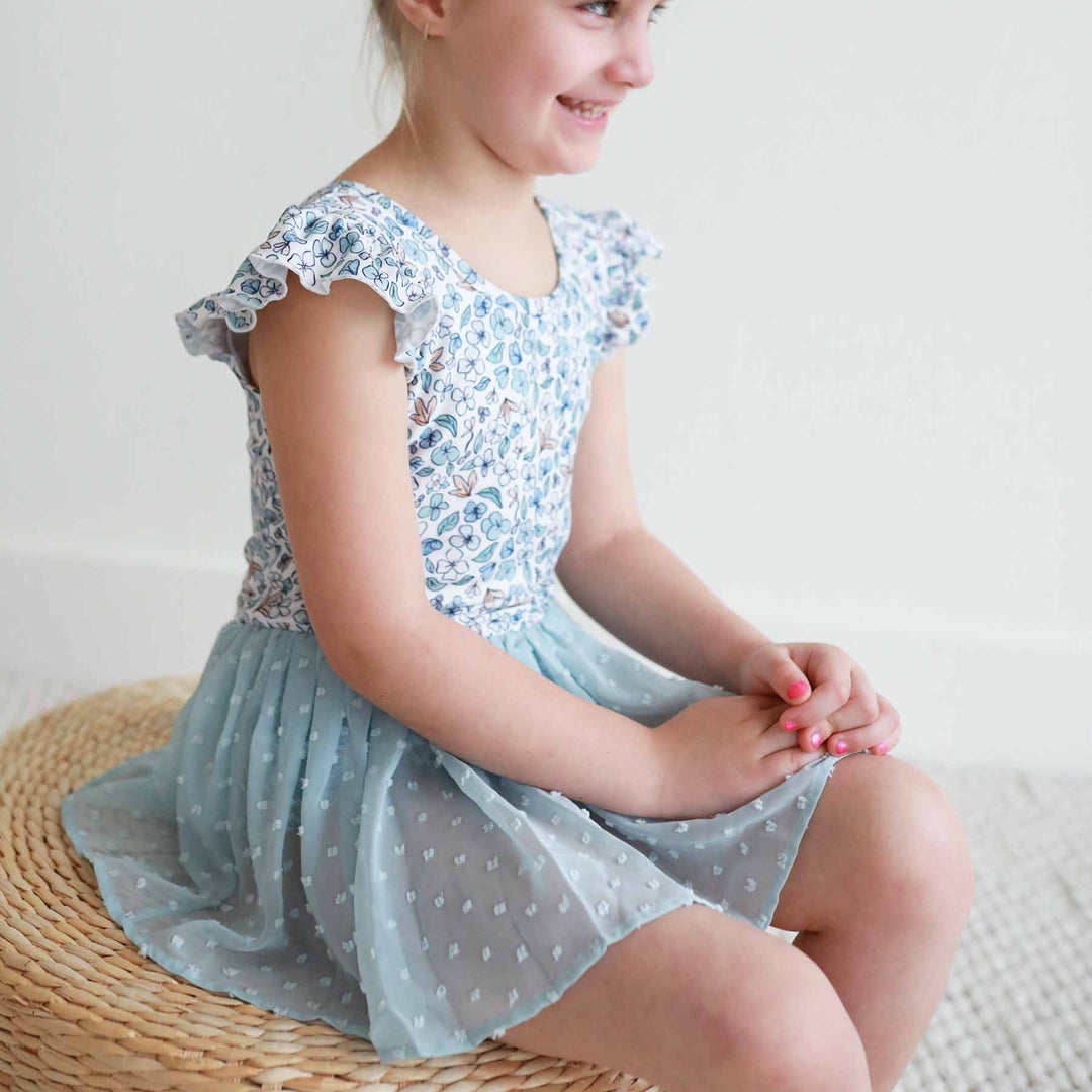 Blue Ballerina Blossoms Leotard - Caden Lane