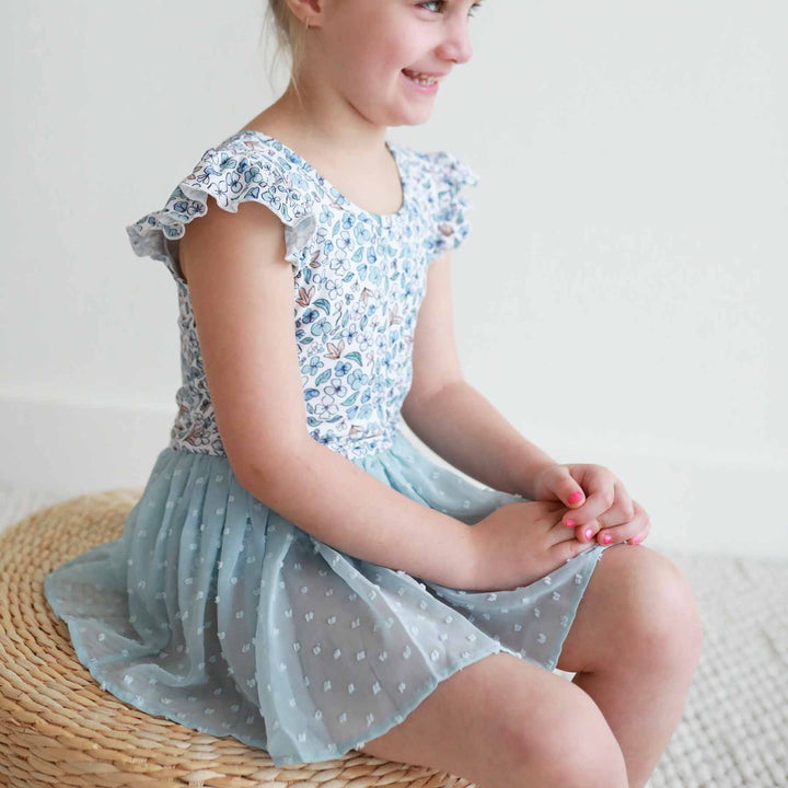 Blue Ballerina Blossoms Leotard - Caden Lane
