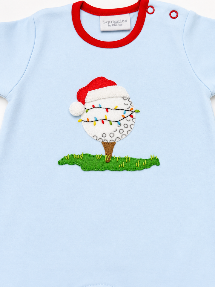 Festive Tee Time Romper - Squiggles by Charlie