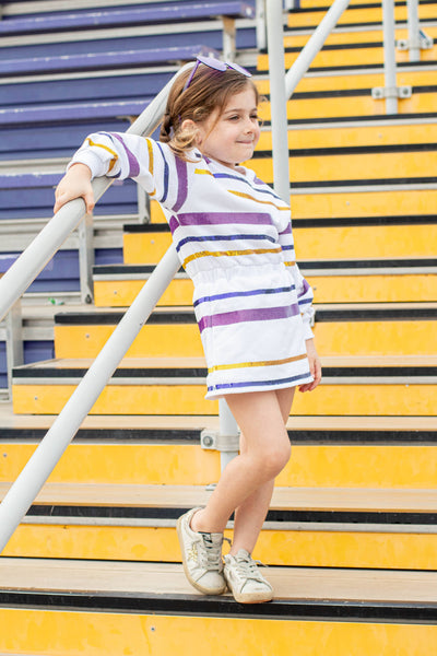 Purple & Gold Sequin Dress - Throw Me The Ball