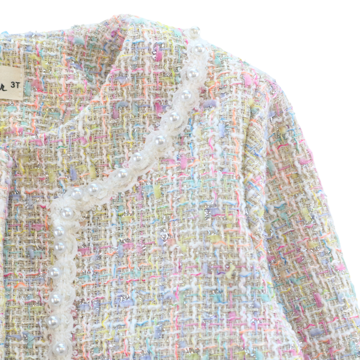Pearl Trim Tweed Jacket & Ruffle Hem Shorts - Doe a Dear