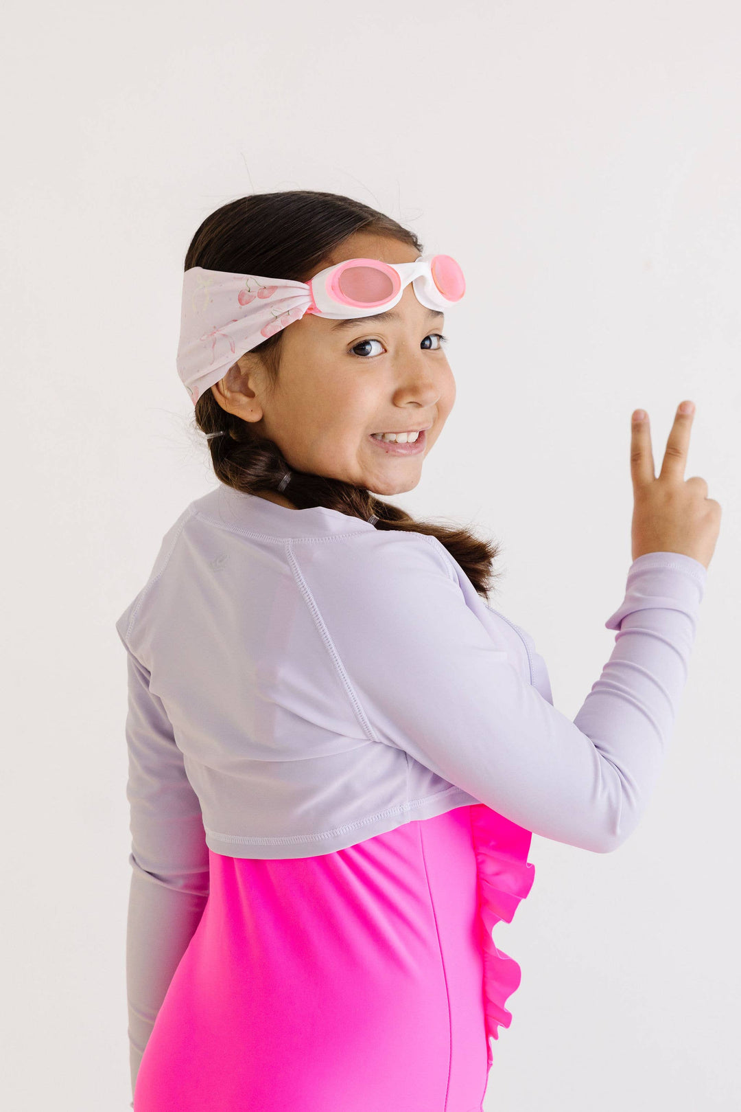 Pink Bows & Cherry Charms Swim Goggles