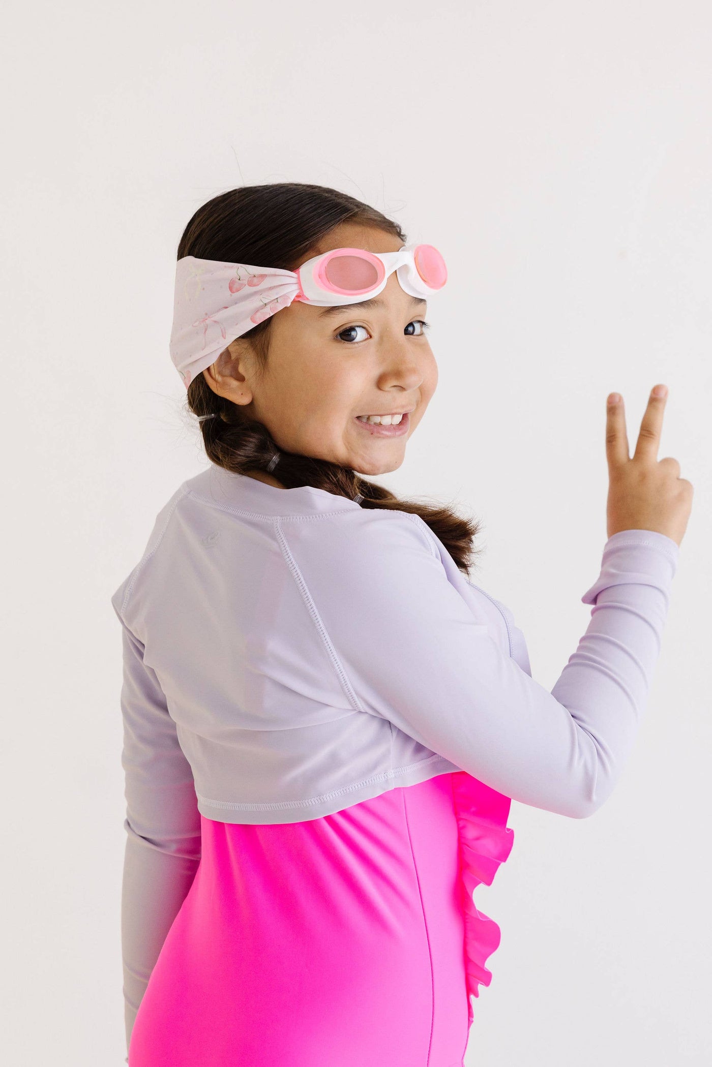 Pink Bows & Cherry Charms Swim Goggles