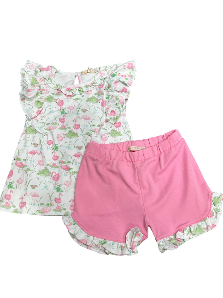 Flamingo Paradise Short Set - Baby Club Chic