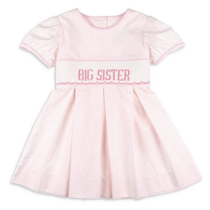 Smocked Pink Big Sister Dress - Shrimp & Grits Kids
