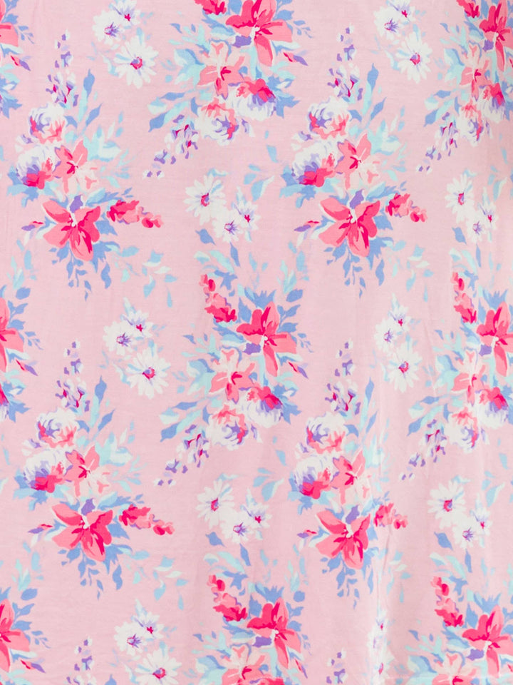 Pretty in Pink Floral Ruffle Gown & Hat Set - RuffleButts