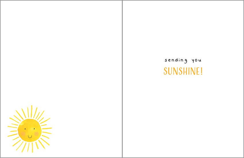 Sending You Sunshine Greeting Card - Gina B Designs