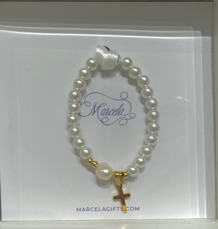 Water Pearl Bracelet with Glass Beads - Marcela