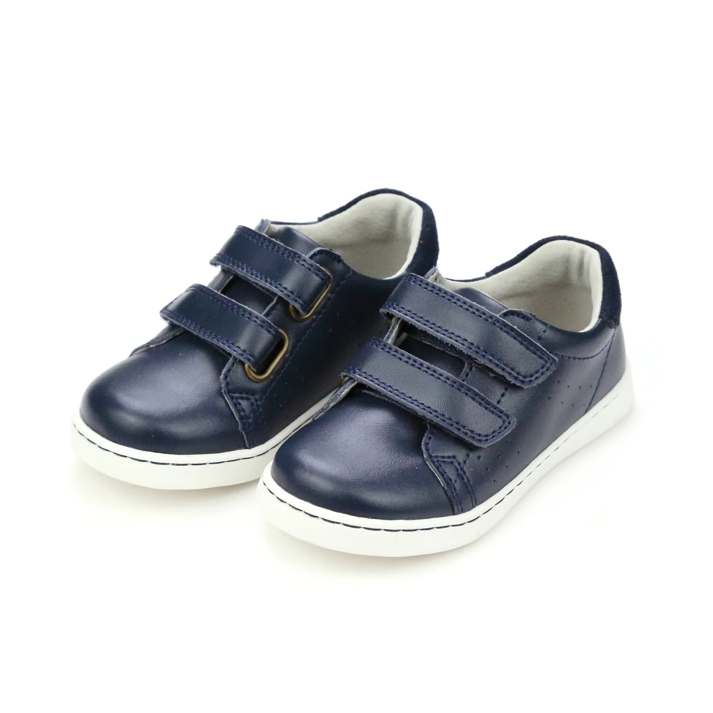 Boys Double Velcro Navy Blue Sneaker - L'Amour